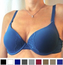 NEW Foam Lined Full Cup Underwire Push Up Bra- 34-36-38-40 B/C Cup Sizes