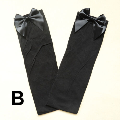 1Pair Womens Girls Bow Over the Knee Lace Socks Thigh High Stockings Pantyhose - Picture 10 of 20
