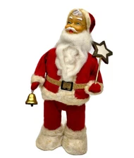 1950's Battery Operated SANTA CLAUS Bellringer Star Christmas TIN LITHO Toy