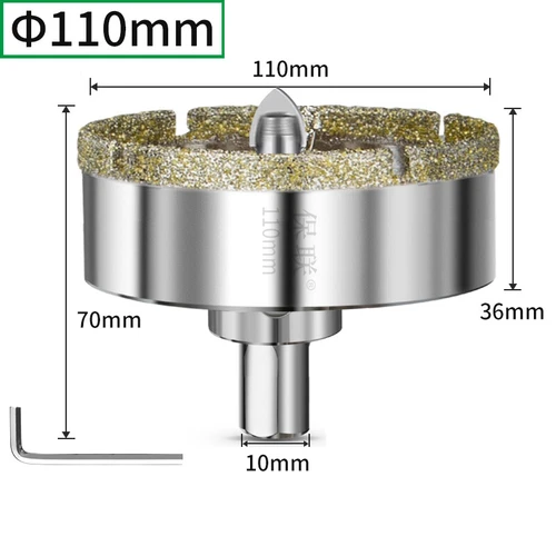 Diamantbohrer 16mm - 120mm Bohrkrone Lochsäge Fliesenbohrer Keramik Marmor Glas - Picture 39 of 41