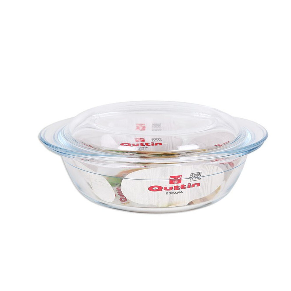 Casserole Avec Couvercle Quttin Verre (3L + 1L)