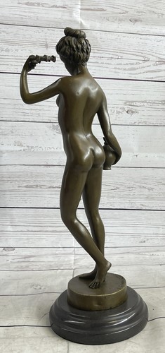 Vintage Large Bronze Nude Woman Female Hot Cast Garden Statue Art Sculpture Sale - Picture 5 of 10