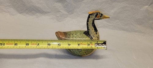 Hand Painted Wood Duck Red Eye Asian Decor #3844 - Picture 5 of 23