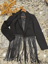 Lea & Viola fringe blazer. Perfect Western/festival outfit piece