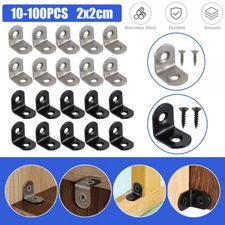 10-100x Stainless Steel Flat Plate L Shape Right Angle Corner Brace Repair Brack
