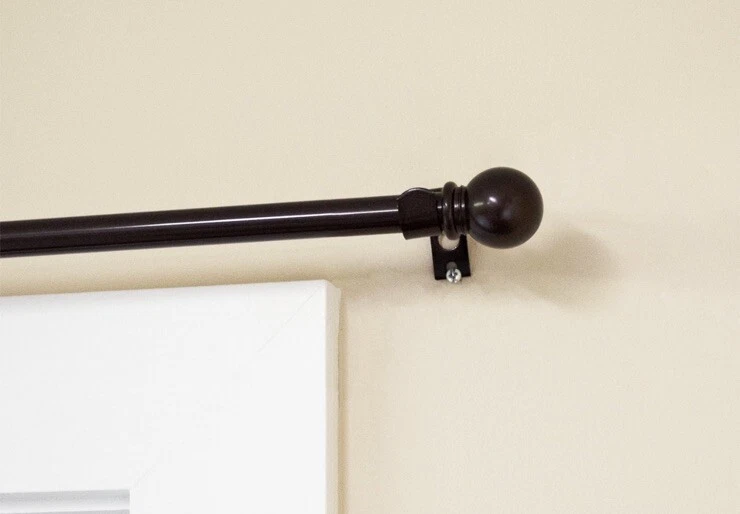 2- Vara de cortina de bola de bronze ajustável 48”-84” Mainstays bronze 5/8” nova - Imagem 3 de 4