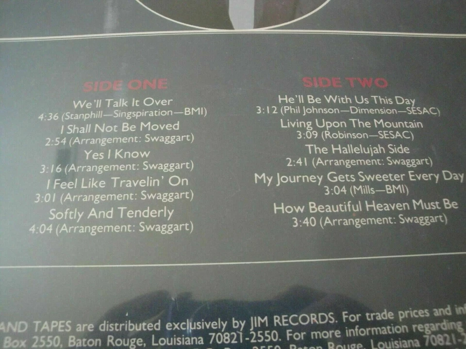 NEW SEALED WE'LL TALK IT OVER IN THE BYE AND BYE JIMMY SWAGGART VINYL LP ALBUM - Image 3 of 3