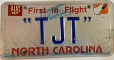Vanity TJT license plate Tony Thomas Tim Tom Trent Tina Taylor Theo Travis Tracy