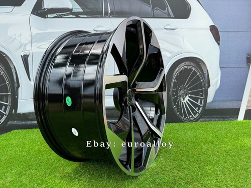 4X21 " 5X112 Audi Sport Rs Style Noir Poli Roues Pour : Audi A6 A8 Q7 Q8 - Photo 3 sur 9