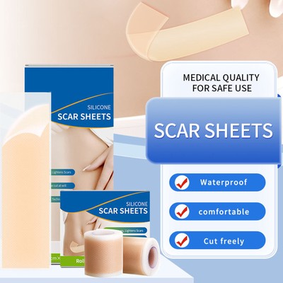 Scar Away Silicone Scar Tape For C-Section, Keloid, Burn, Surgical  (1.5''x19'')