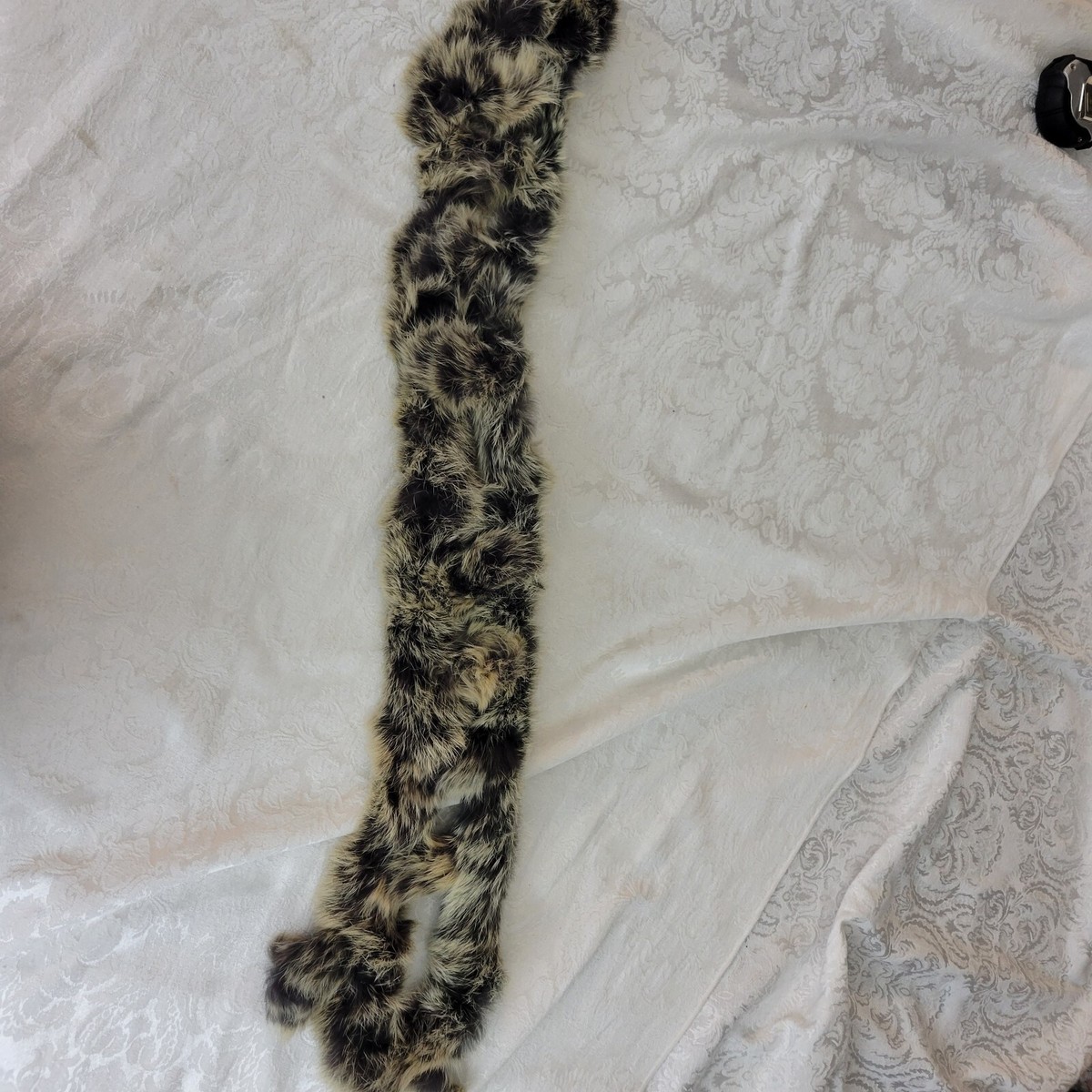 小物 rabbit fur long scarf Long rabbit fur scarf in navy blue: FurSource.com