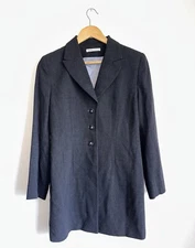 Louise Kennedy Jacket 100% Wool Vintage Jacket Authentic Black Designer Jacket