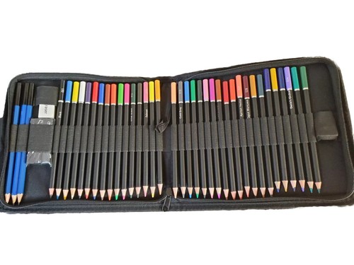 Orionstar Art 44 Piece Colored Pencils Set Drawing Coloring School Fun Zip Pouch