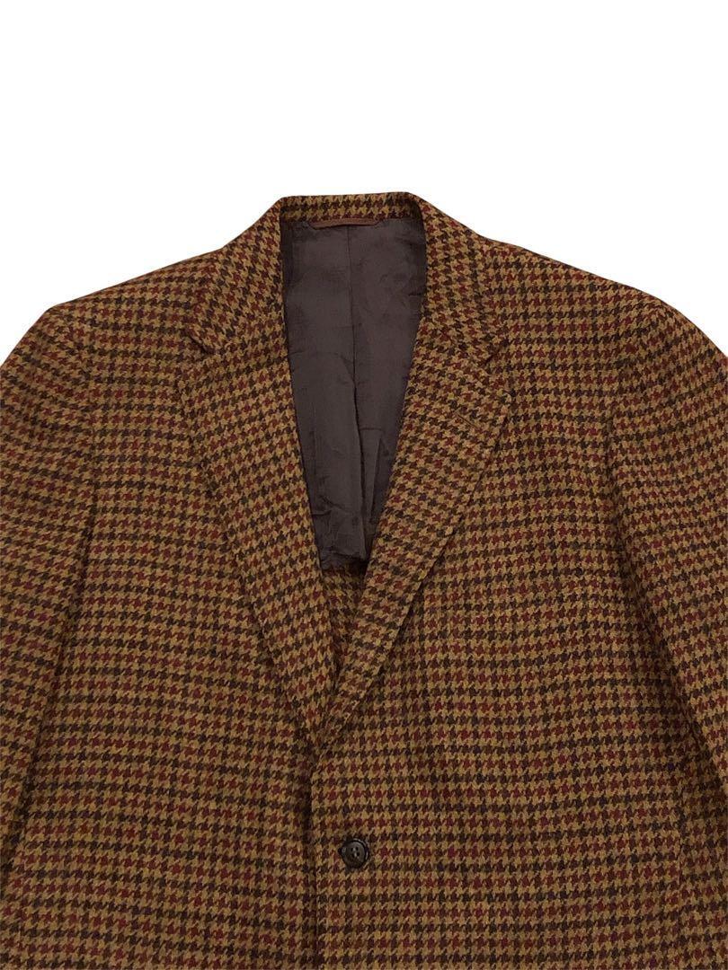 ジャケット・アウター 70s tweed Tailored jacket Vintage remake Bespoke Tweed Jacket Made in the Late 1970s. Houndstooth