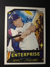 2026 Topps Heritage The Enterprise SP #TE-WL Wyatt Langford Texas Rangers