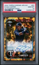 2024 TOPPS CHROME SAPPHIRE UPDATE AUTOGRAPH-GOLD #EC EVAN CARTER /50 PSA 10 GEM