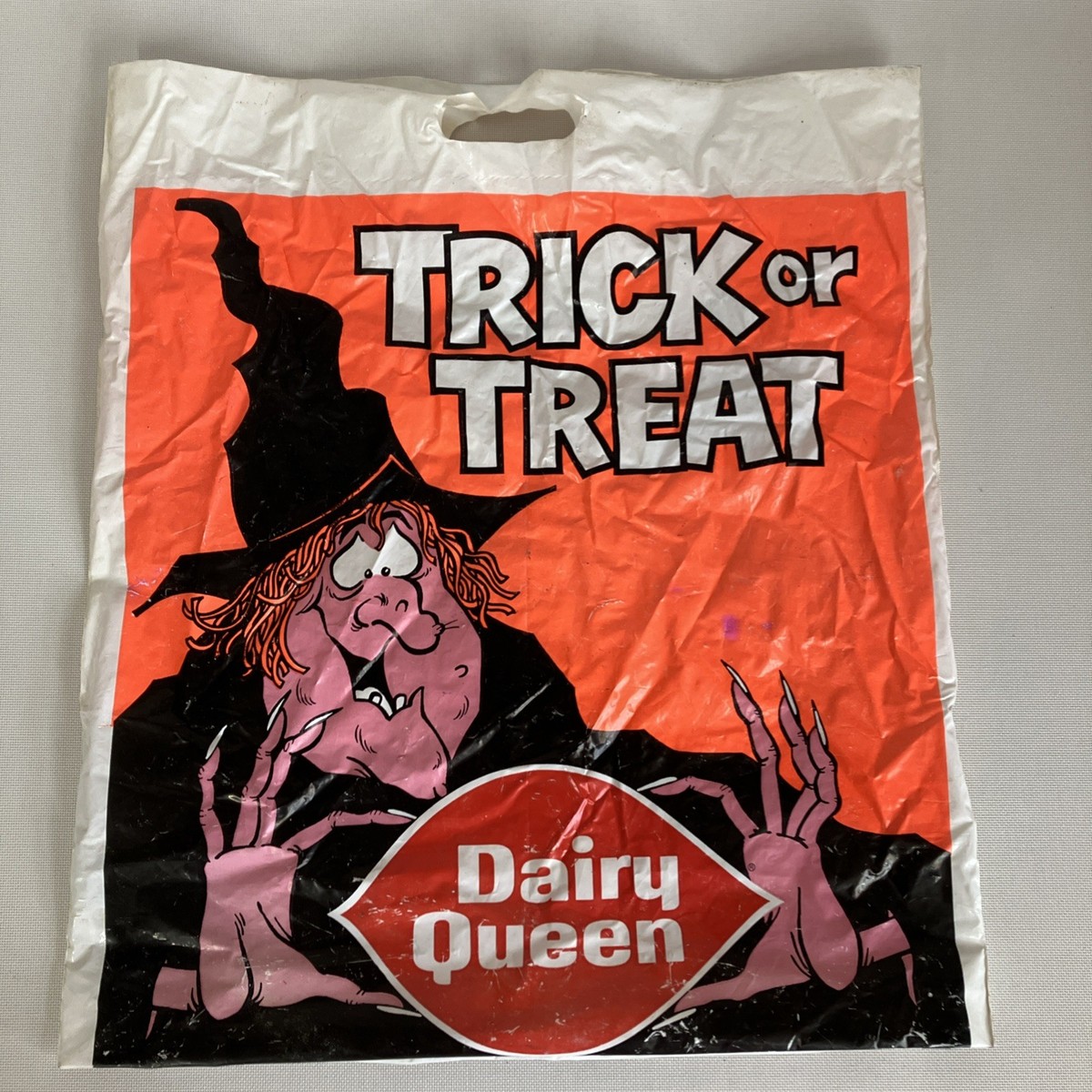 Vintage Dairy Queen Halloween Trick Or Treat Candy Bag Wicked