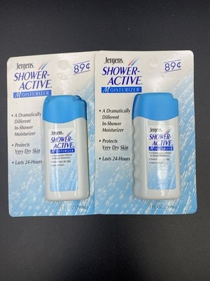 2 Vintage Jergens SHOWER ACTIVE MOISTURIZER In-shower Lotion 1oz NOS Travel Size