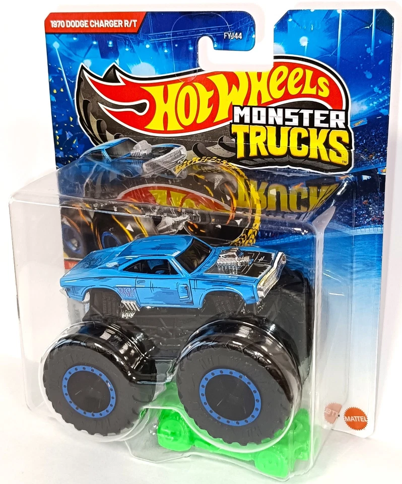 HOT WHEELS - MATTEL 1970 DODGE CHARGER R/T Totally Tooned 1/4 Monster Trucks 1:64 Hot Wheels Auto