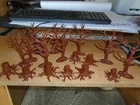 17 Marx Dead Tree Stumps Battleground Play Set Brown