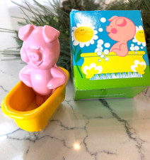 Vintage Avon Children's PIG-IN-A-TUB Nail Brush & Soap - Original Box