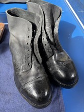 British Army Issue Black Leather  Ammunition/ Ammo Boots 11M UK- Used