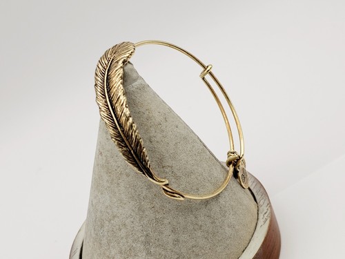 Alex & Ani Gold " Spiritueller großer Plume Feder 🪶 Bettelarmreif Armband ✨️⭐ - Bild 3 von 14