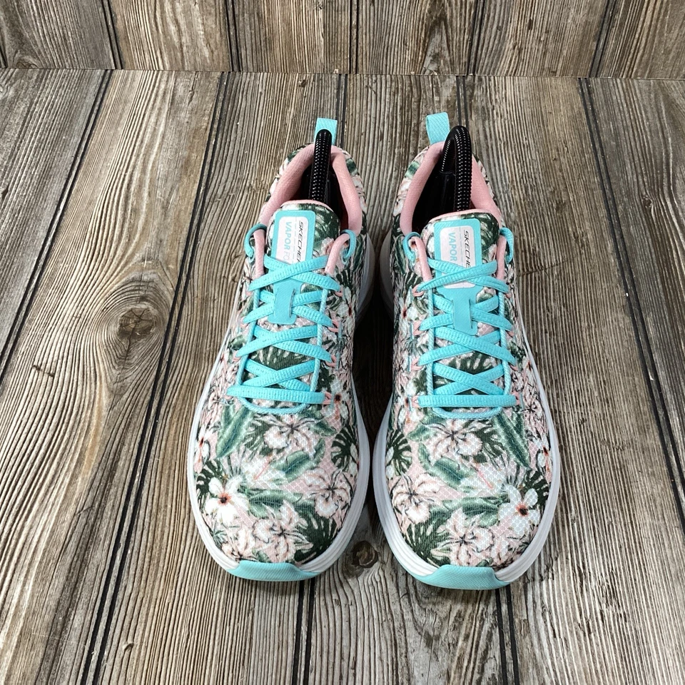 Skechers Womens Vapor Foam Floral Sneakers Spring Bouquet Pink Sneakers Size 7 - Image 2 of 4