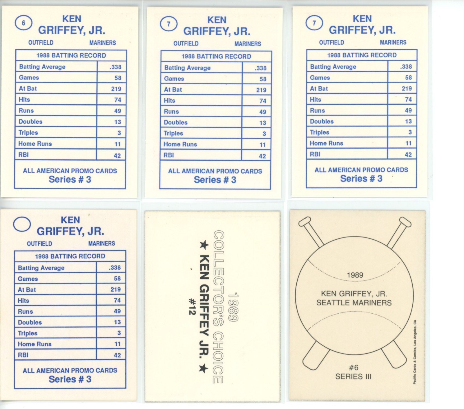Ken Griffey Jr. 1989 to 1994 RC & Early Years * You Pick * from the Mother Lode!