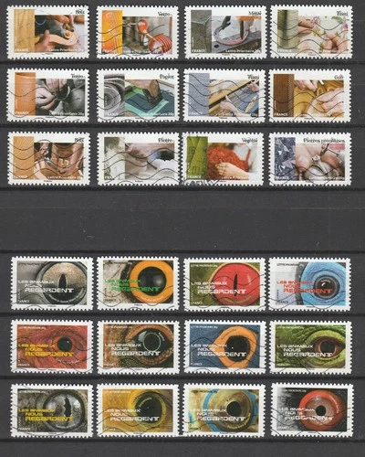 FRANCE 2015 2 Complete Set Self Adhesive Used