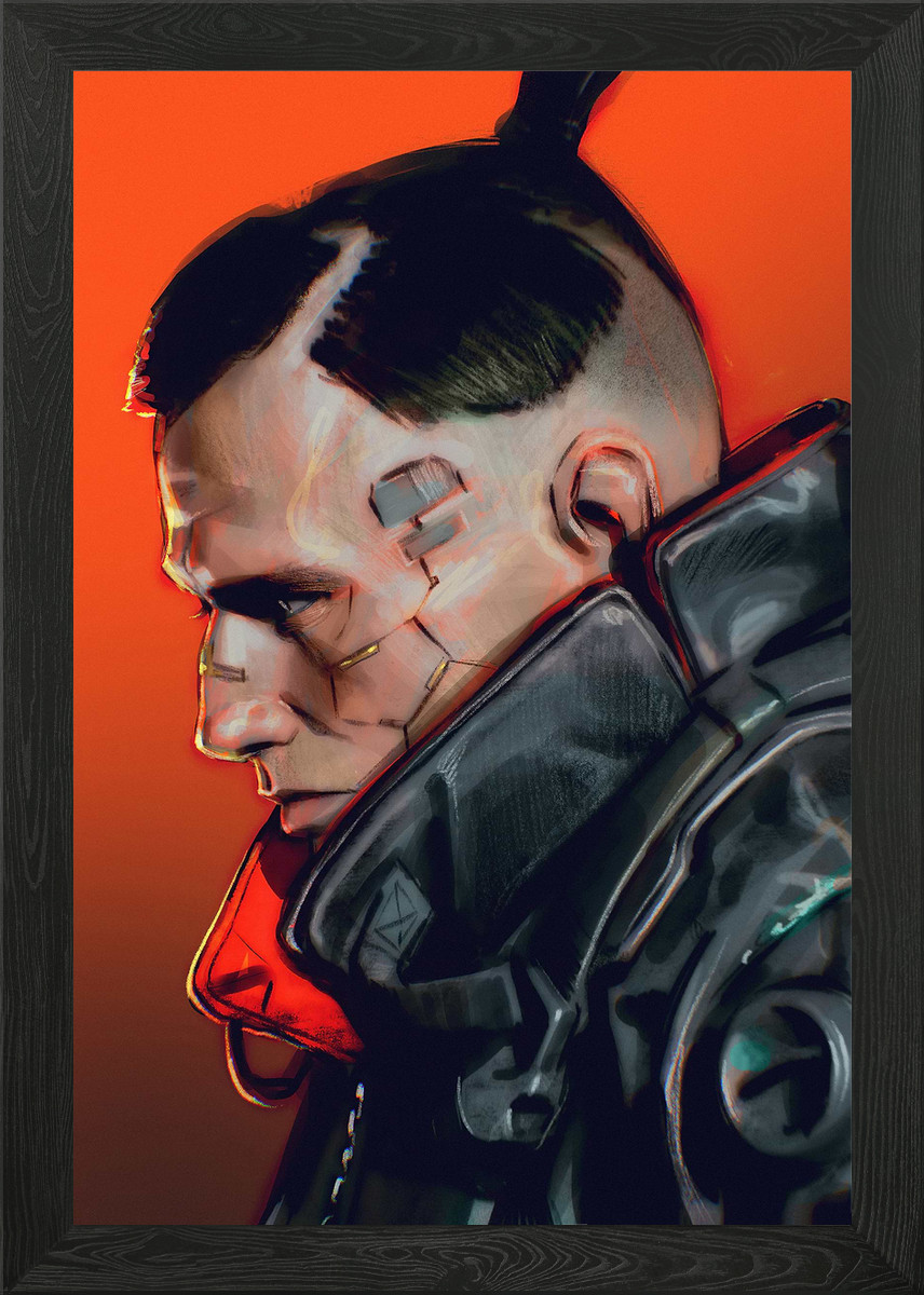 Póster de arte de pared enmarcado Jackie Welles lienzo impresión cuadro