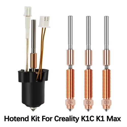 3D Printers for Creality K1/K1C/K1 Max Hotend Kit Extruder Radiator 0.4mm Nozzle - Afbeelding 2 van 41