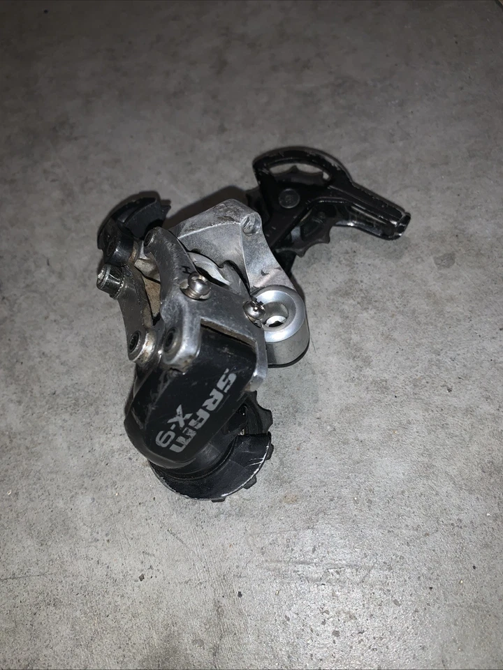 Desviador trasero de bicicleta de montaña SRAM X9 9 velocidades jaula larga bicicleta MTB de colección X-9 Foto 2 de 4