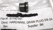 DRAG SPECIALTIES HARLEY HD 3/8-24 MAGNETIC OIL DRAIN PLUG 51740-001 W42-36G