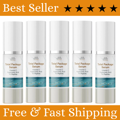 #ad Sun Coast Sciences Total Package Serum w Vitamin C Hyaluronic Acid Tri 5 pack $52.99