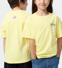 Pok mon 30th Anniversary Uniqlo UT Pikachu Graphic T-Shirt Yellow Kids Japan