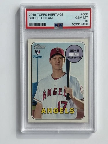 2018 Topps Heritage Shohei Ohtani RC #600 PSA 10 GEM MINT Rookie