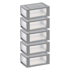 6 Qt Small Plastic Drawers, Under Bed Storage Bins, Stackable, Modular 5Pk