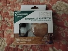  Pierre de massage cristal de sel de l'Himalaya avec huile de lavande (Neuve dans sa boîte)
