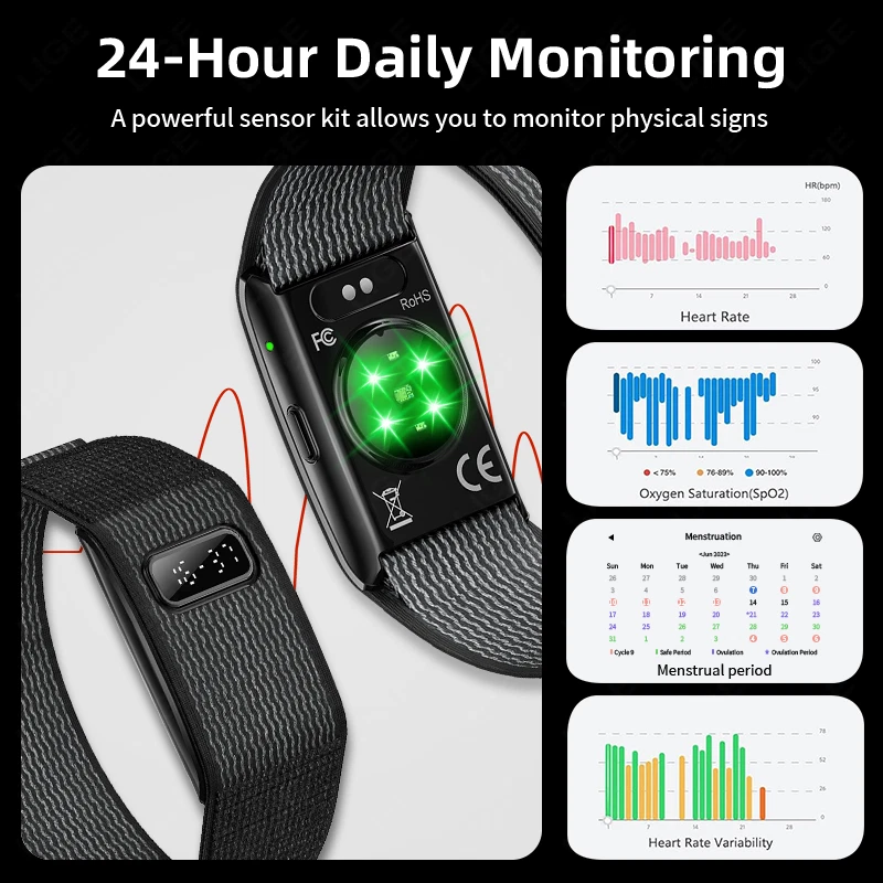 Smartwatch Herren Fitness Tracker Herzfrequen Pulsuhr Schrittzähler Armbanduhr