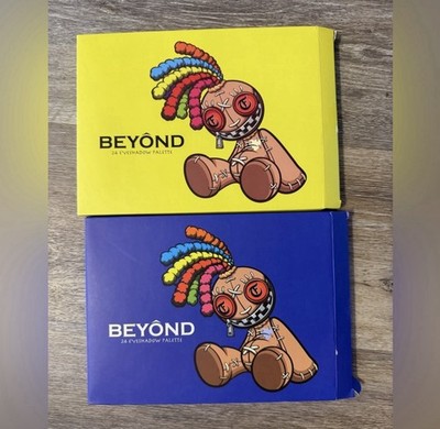 2 New Beyond Eyeshadow Pallets Yellow And Blue Neutral And Bright Colors Makeup