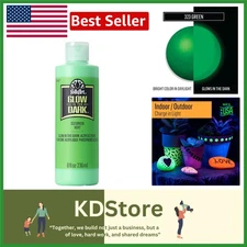 Glow in Dark Acrylic Paint 8oz Green Non Toxic Indoor Art Craft