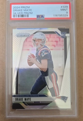 2024 Panini Prizm - Rookies Drake Maye #329 Silver Prizm (RC)