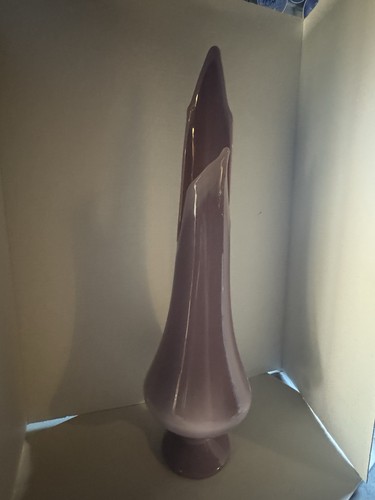 Lilla vintage L.E. Vaso in vetro oscillante Smith 22βx6β colore RARO prodotto nel 1961 solo MCM π - Foto 11 di 17