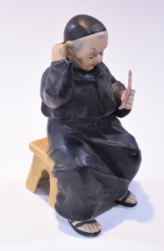 antike MÖNCHSGRUPPE aus BISQUITPORZELLAN Gräfenthal um 1900? Figuren Kartenspiel - Bild 12 von 15