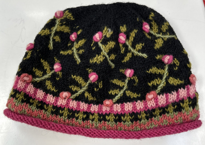 Lost Horizons Wool Beanie O/S Made in Nepal Embroidered  display picture 3