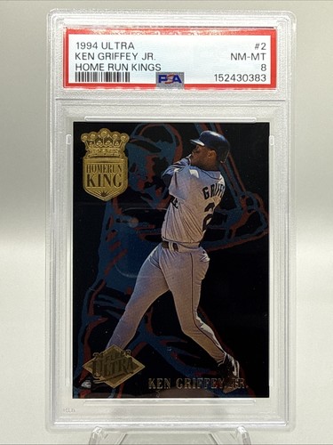 1994 Fleer Ultra KEN GRIFFEY JR Home Run Kings #2 PSA 8 - Seattle Mariners