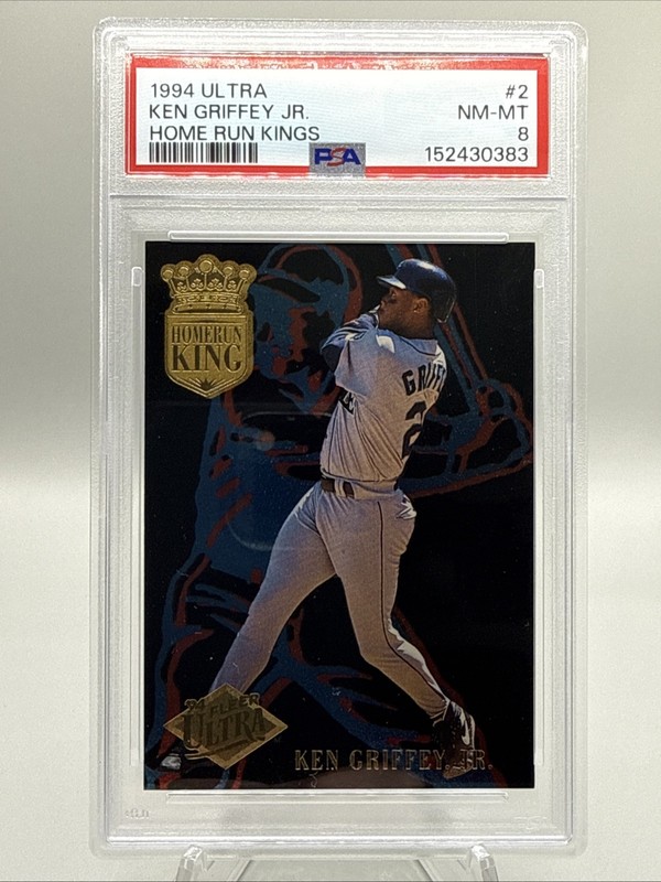 1994 Fleer Ultra KEN GRIFFEY JR Home Run Kings #2 PSA 8 - Seattle Mariners
