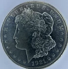 1921 D $1 Morgan Silver Dollar Uncirculated Nice color. MS+++