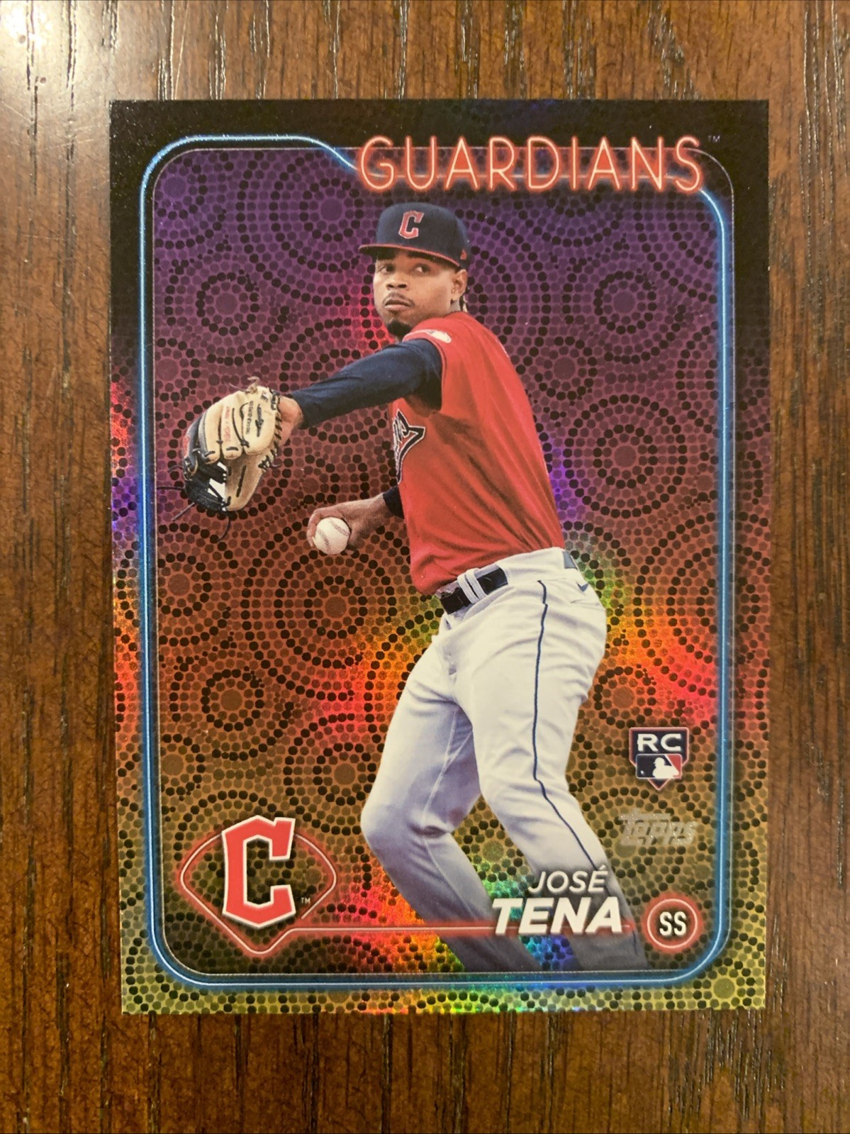 2024 Topps Series 2 Baseball #678 Jose Tena RC  Holiday Foil - Guardians